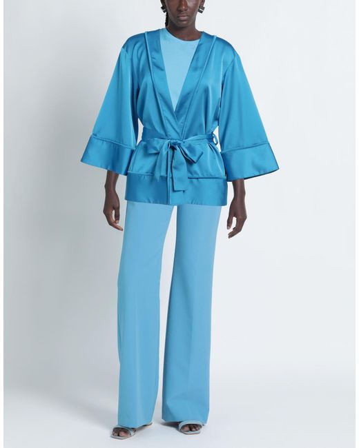 SIMONA CORSELLINI Blue Azure Jacket Polyester