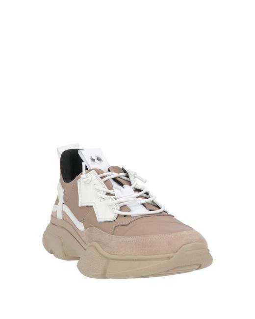 Bruno Bordese White Sand Sneakers Leather for men