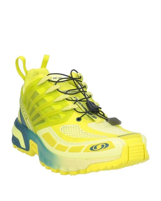 Salomon Yellow Sneakers Textile Fibers for men