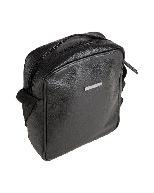 Cerruti 1881 Black Cross-Body Bag Calfskin for men