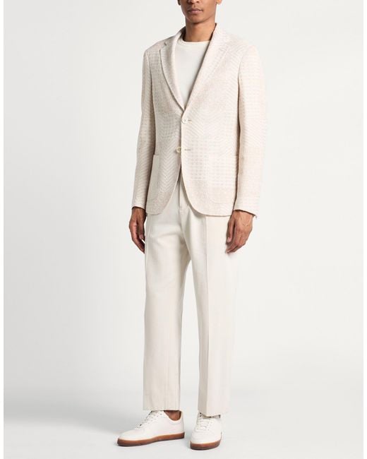Etro Natural Sand Blazer Wool, Acrylic for men
