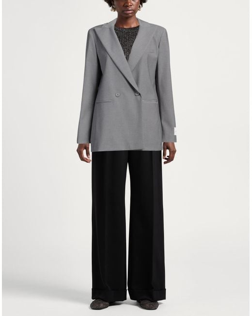 hinnominate Gray Blazer Polyester, Viscose, Elastane
