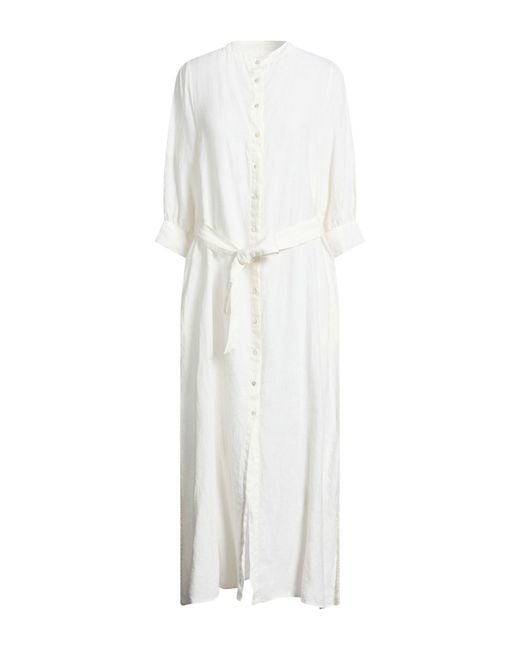 120% Lino White Maxi Dresses