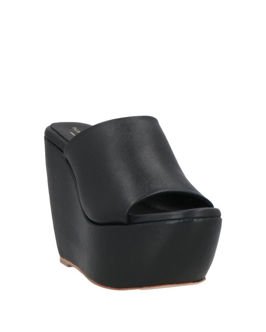 Paloma Barceló Black Idona Sandals Leather