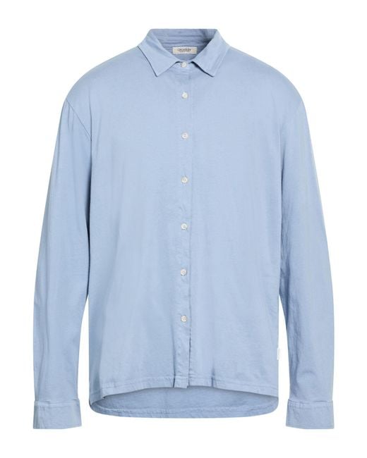 Crossley Blue Shirt Cotton for men