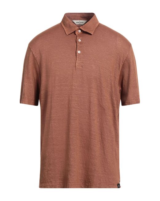 Gran Sasso Brown Polo Shirt for men
