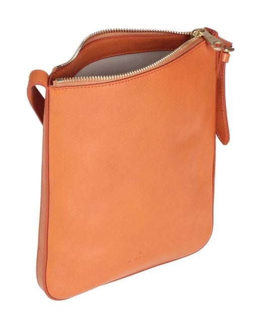 Il Bisonte Orange Cross-Body Bag Leather