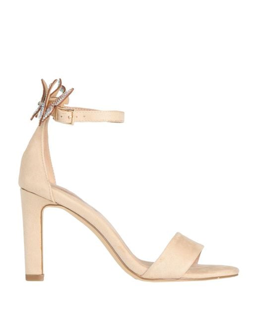Menbur Natural Ivory Sandals Textile Fibers