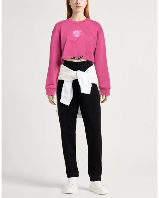Karl Lagerfeld Pink Sweatshirt Cotton, Polyester