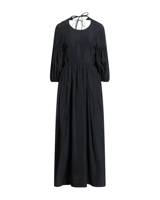 CECILIE BAHNSEN Black Midi Dress Recycled Polyester