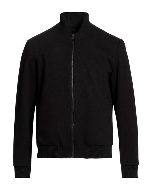 Exte Black Jacket Polyester, Viscose, Wool for men
