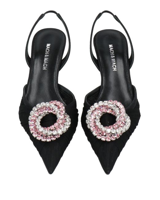 Mach & Mach Black Pumps Textile Fibers
