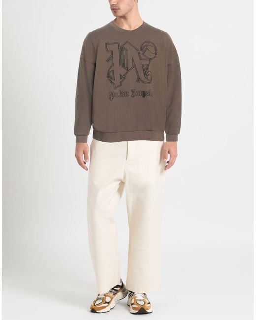 Palm Angels Brown Sweatshirt for men