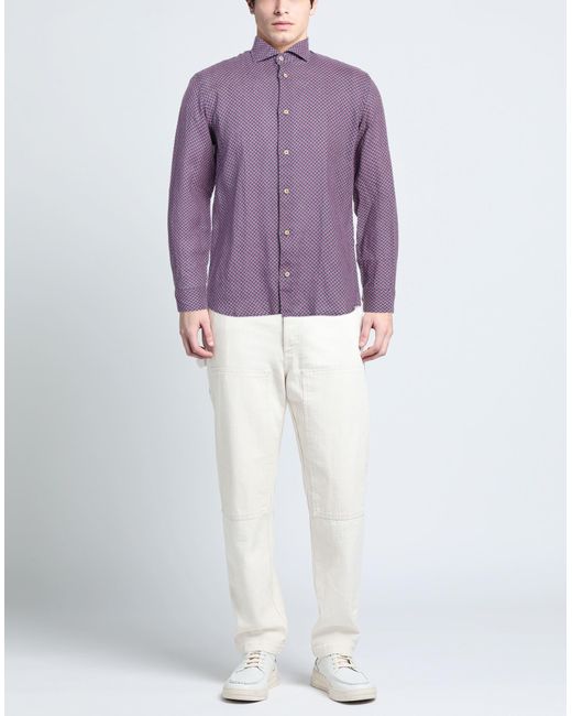 Drumohr Purple Shirt for men