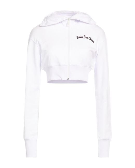 Versace Jeans Couture White Sweatshirt Cotton, Elastane