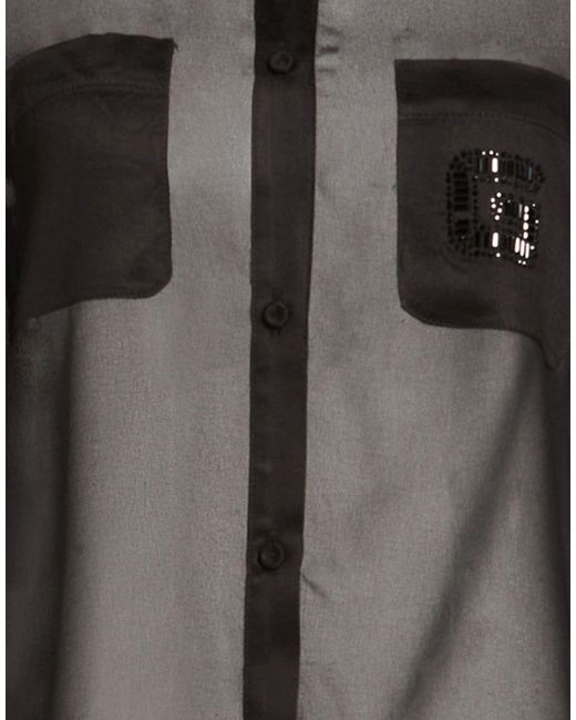 Gaelle Paris Black Shirt Polyester, Elastane