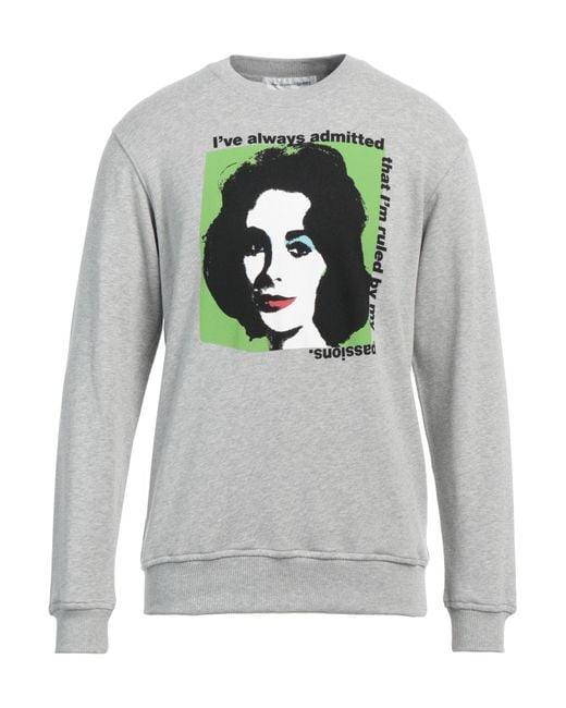 Comme des Garçons Gray Printed Cotton Crewneck Sweatshirt for men