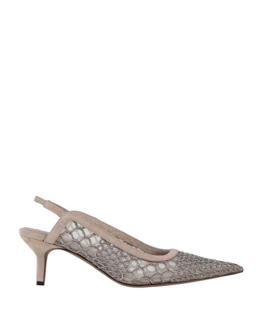 Brunello Cucinelli Gray Pumps Polyamide