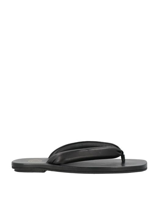 Dries Van Noten Black Thong Sandals for men
