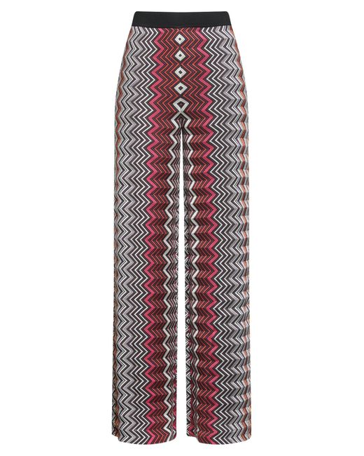 Missoni Red Pants Viscose, Wool, Elastane, Polyamide
