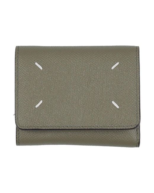 Maison Margiela Green Wallet Leather