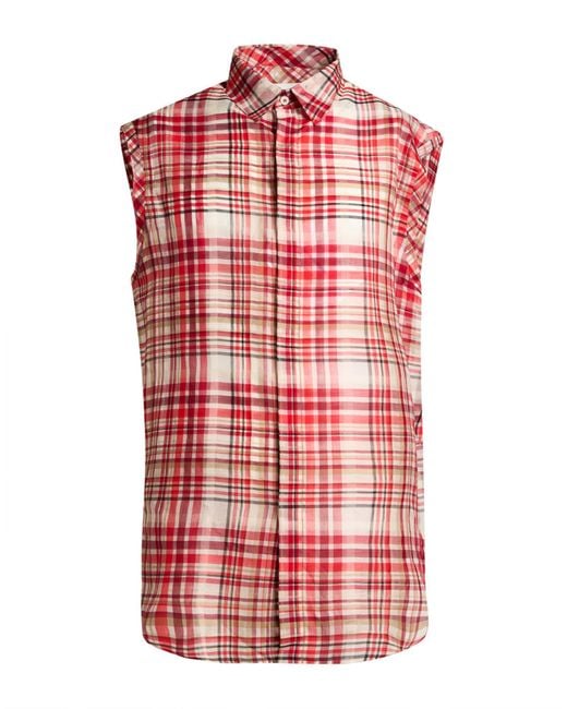 Ferragamo Red Shirt Cotton, Silk for men