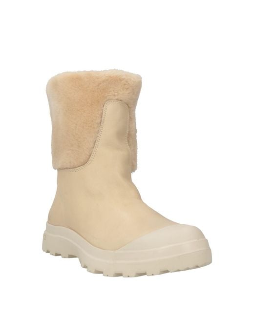 Officine Creative Natural Ankle Boots Leather, Shearling