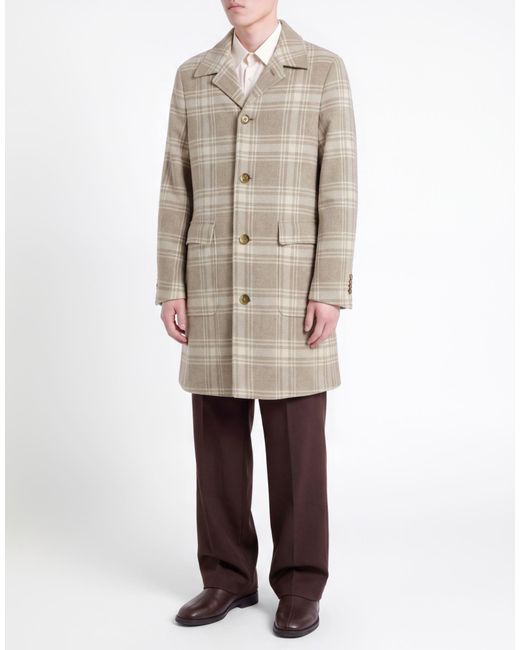 Paoloni Natural Coat Wool, Polyamide, Cashmere for men