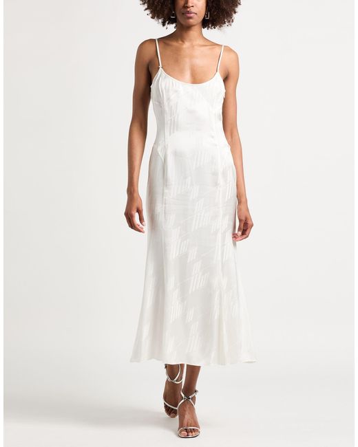 The Attico White Ivory Maxi Dress Viscose
