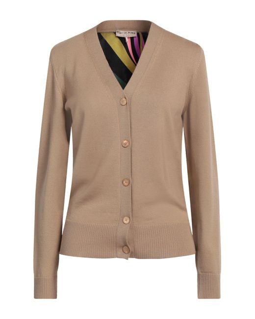Emilio Pucci Natural Cardigan Wool, Silk