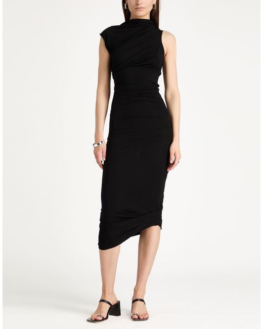 Helmut Lang Black Midi Dress