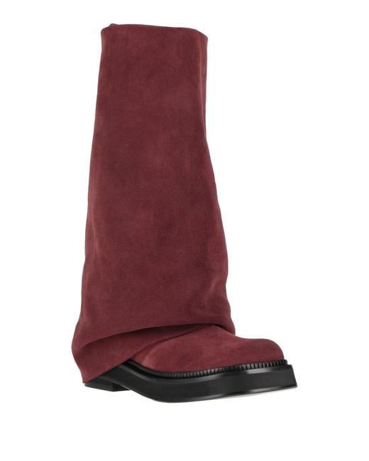 The Attico Red Boot Leather