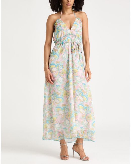 Blugirl Blumarine White Maxi Dress Polyester