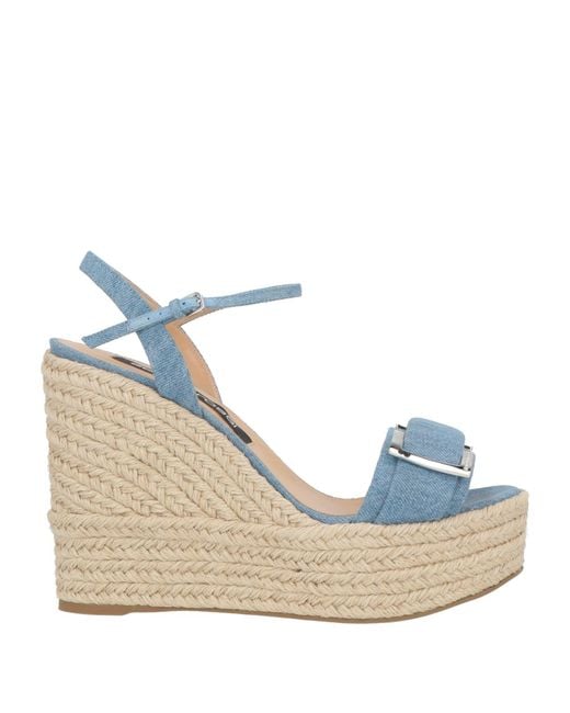 Sergio Rossi Blue Espadrilles Textile Fibers