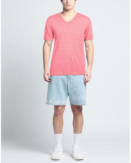 120% Lino Pink T-shirt for men