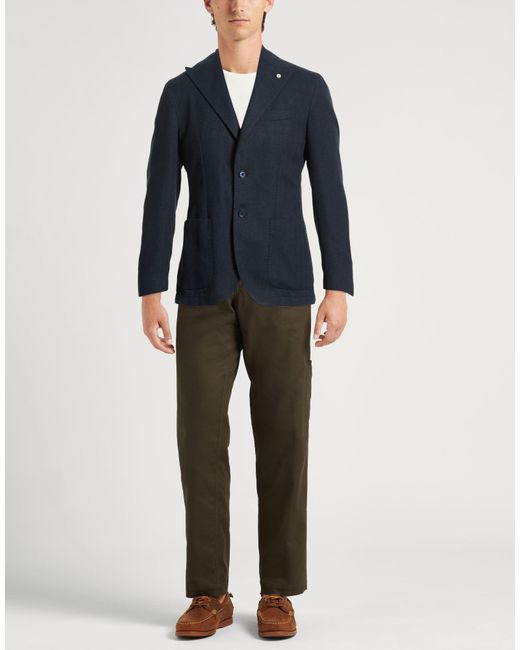 L.b.m. 1911 Blue Midnight Blazer Cotton for men