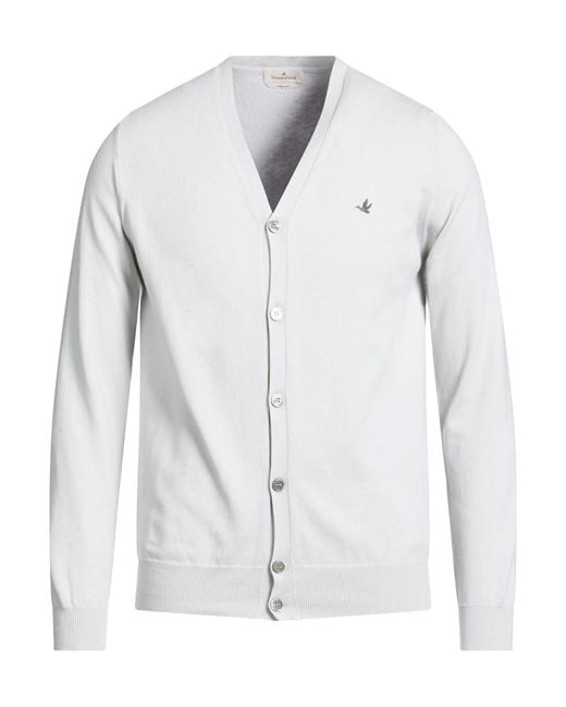 Brooksfield White Light Cardigan Cotton for men