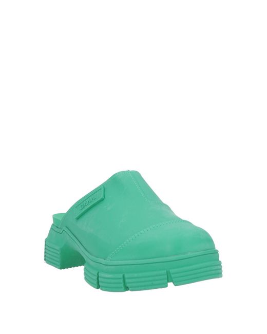 Ganni Green Mules & Clogs