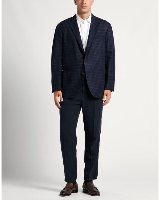 Boglioli Blue Blazer Virgin Wool for men