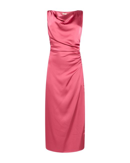 Liu Jo Pink Coral Maxi Dress Polyester, Elastane