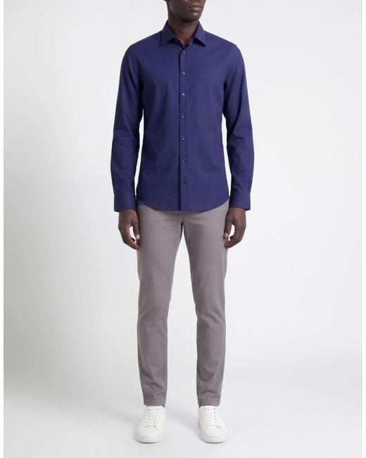 Michael Kors Blue Shirt Nylon, Elastane for men