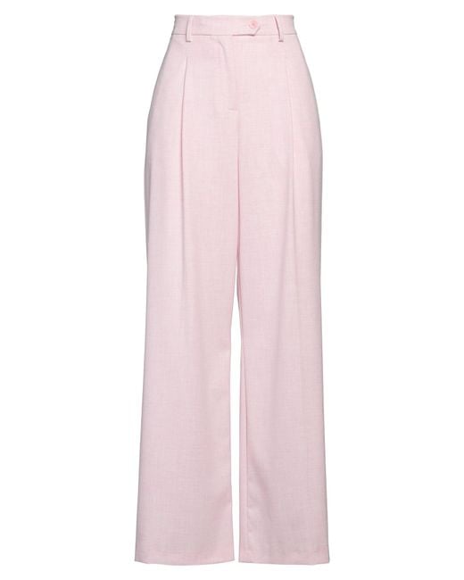Liu Jo Pink Pants Polyester, Viscose, Elastane
