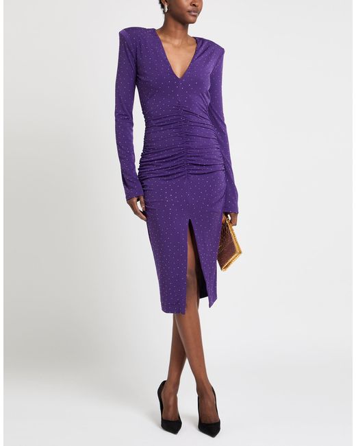 Aniye By Purple Midi Dress Polyester, Elastane
