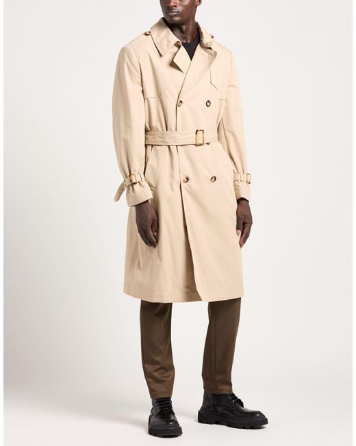 Brunello Cucinelli Natural Overcoat & Trench Coat Cotton, Polyamide for men