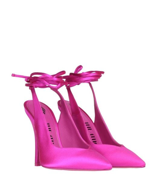 The Attico Pink Fuchsia Pumps Textile Fibers