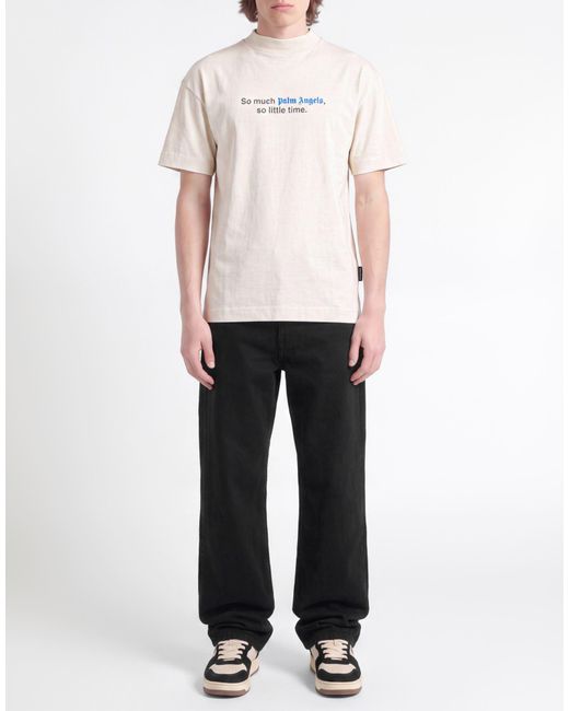 Palm Angels Natural T-Shirt Cotton for men