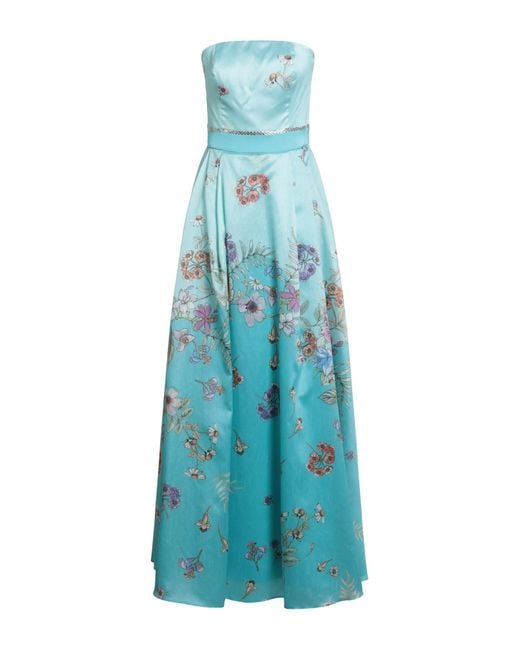 Camilla Blue Maxi Dress Polyester