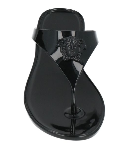 Versace Black Thong Sandal