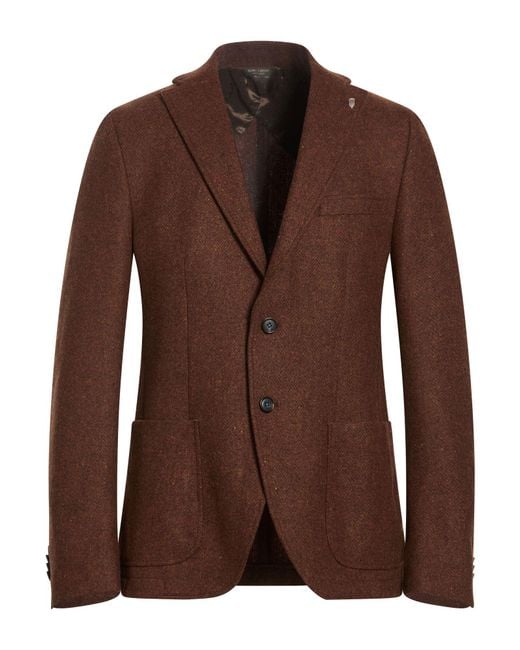 Berry & Brian Brown Blazer Wool for men