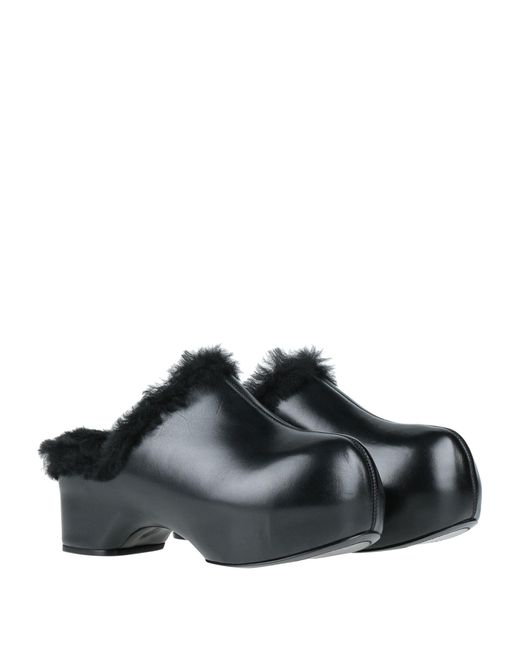 Jil Sander Black Mules & Clogs
